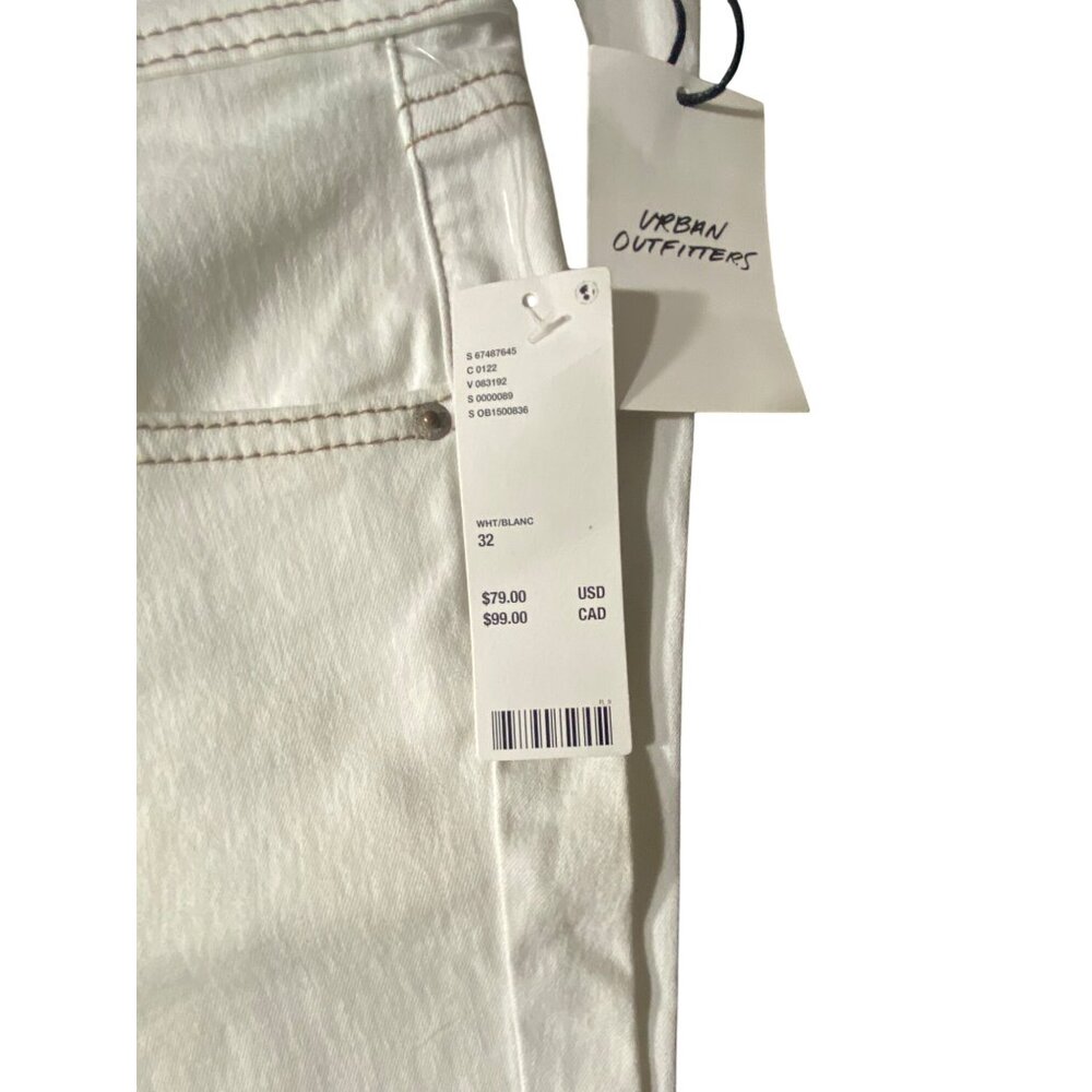 BDG Y2K Urban Outfitters Womens High-Rise  Belted Bootcut 32” Waist Jeans  White - Picture 5 of 10